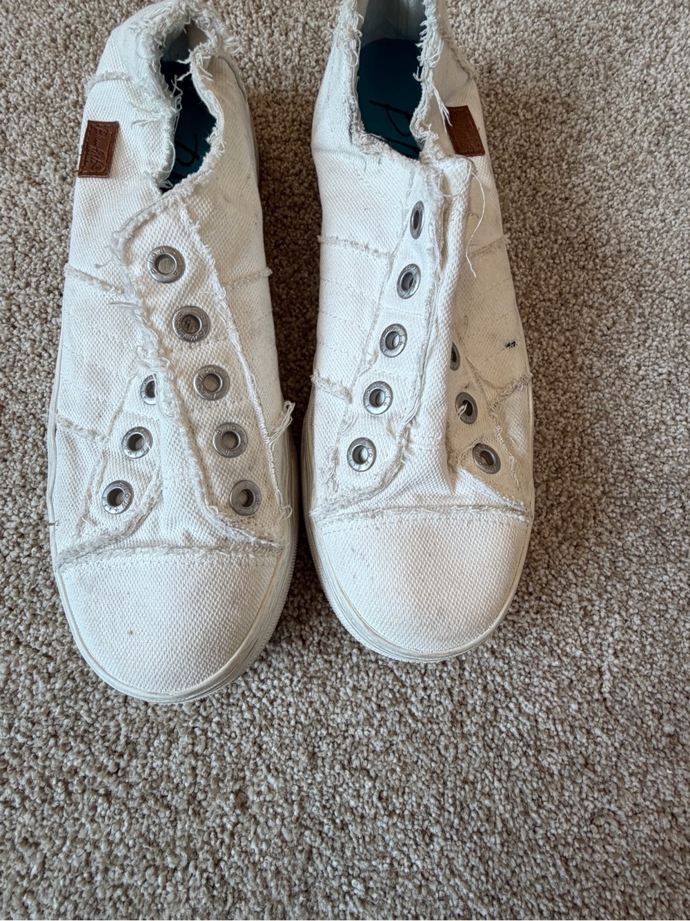 Blowfish White Slip-On Canvas Sneakers